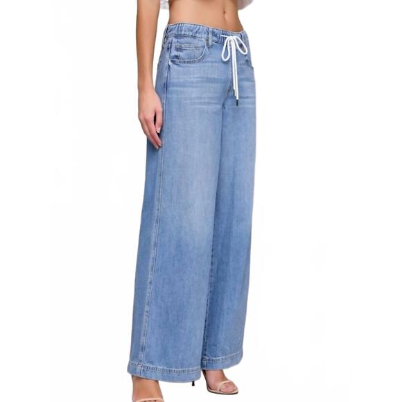 NEW HIDDEN drawstring lightweight jeans in light denim - Picture 4 of 5